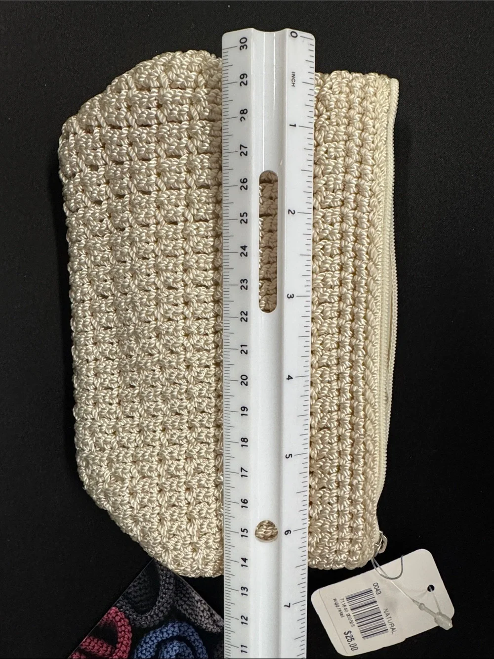The Sak Cream Woven Zip Clutch